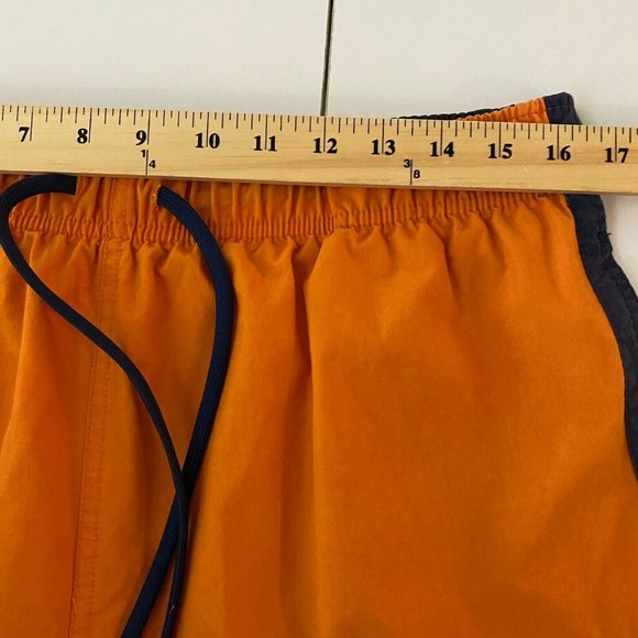 Polo Ralph Lauren Swim Trunks Mens Large Orange Blue Cargo Pocket - Picture 9 of 10